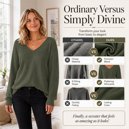 Women's Elegant Back Bowknot Knit Top