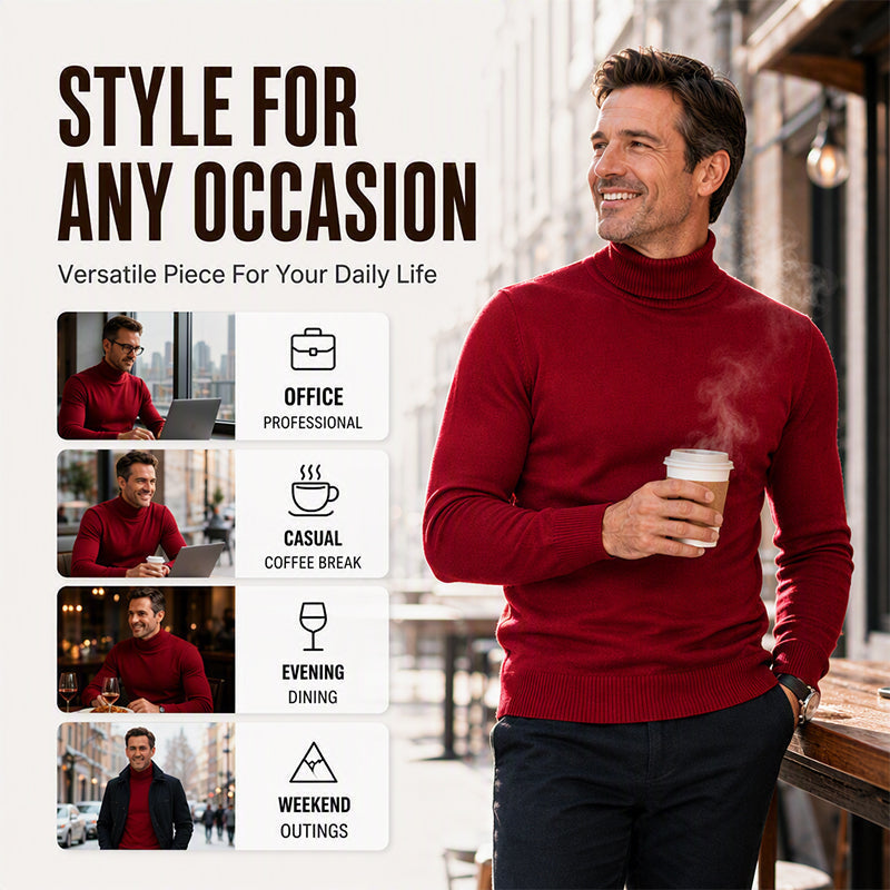 🖤Black Friday Sale:50% OFF🖤 Men's Classic Slim Fit Turtleneck Sweater