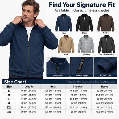 🧥Men's Casual Stand Collar Jacket 🍂 Smart, Casual & Effortlessly Stylish!
