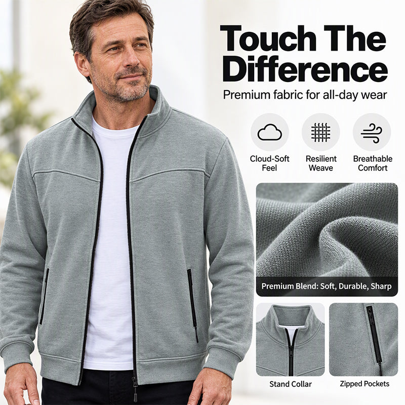 🧥Men's Casual Stand Collar Jacket 🍂 Smart, Casual & Effortlessly Stylish!