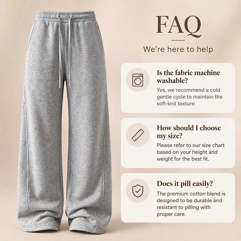 Women's Casual Cozy Wide Leg Sweatpants