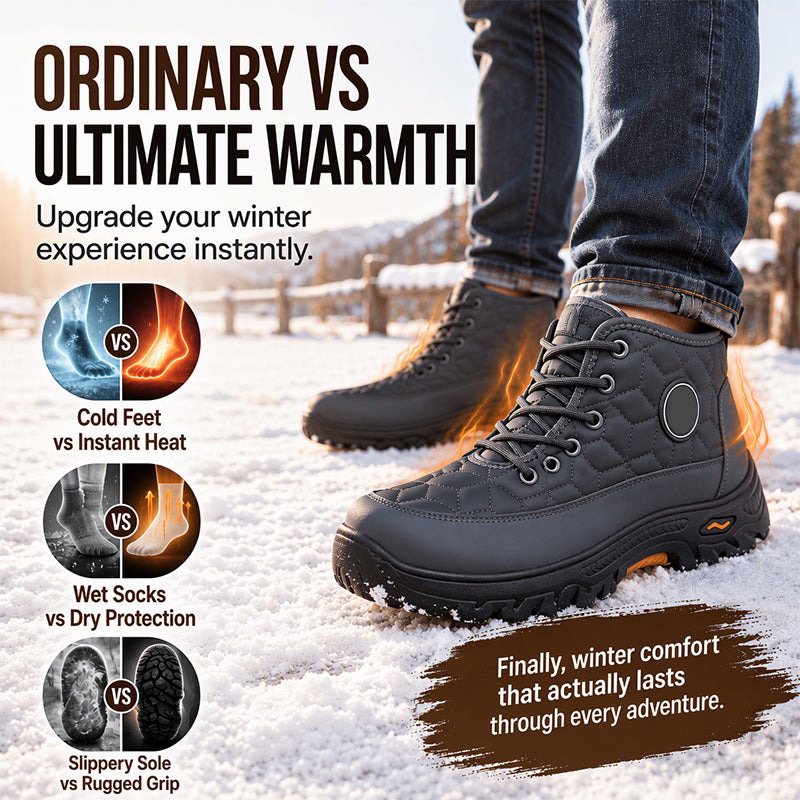 Men's Warm Plush-Lined Snow Boots