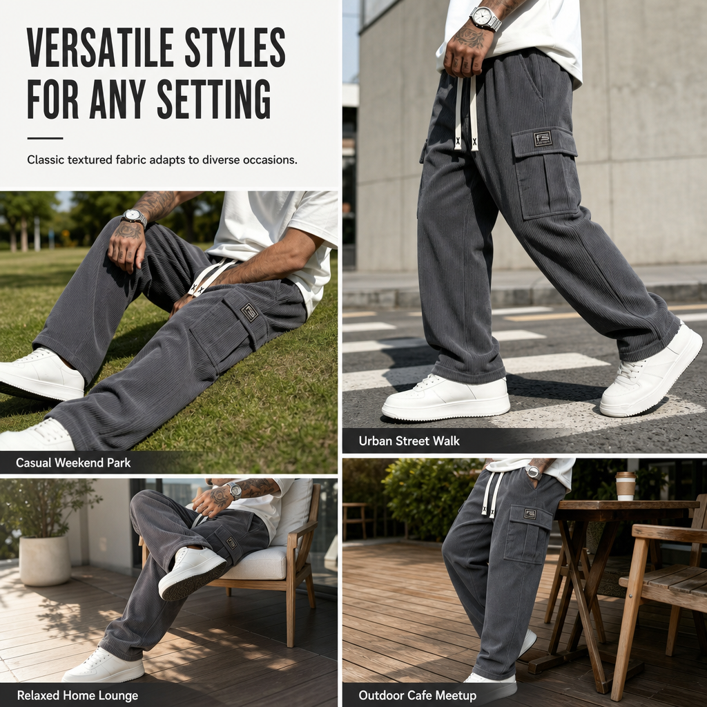 Men's Relaxed Fit Corduroy Cargo Pants