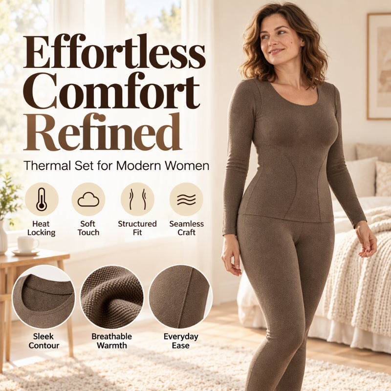 ⏰ Seasonal changeover sale: 50% off – quality at half the price! ✨Women's Seamless Self-Heating Thermal Underwear Set