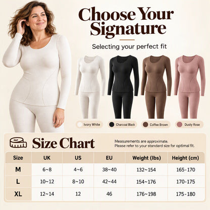 ⏰ Seasonal changeover sale: 50% off – quality at half the price! ✨Women's Seamless Self-Heating Thermal Underwear Set