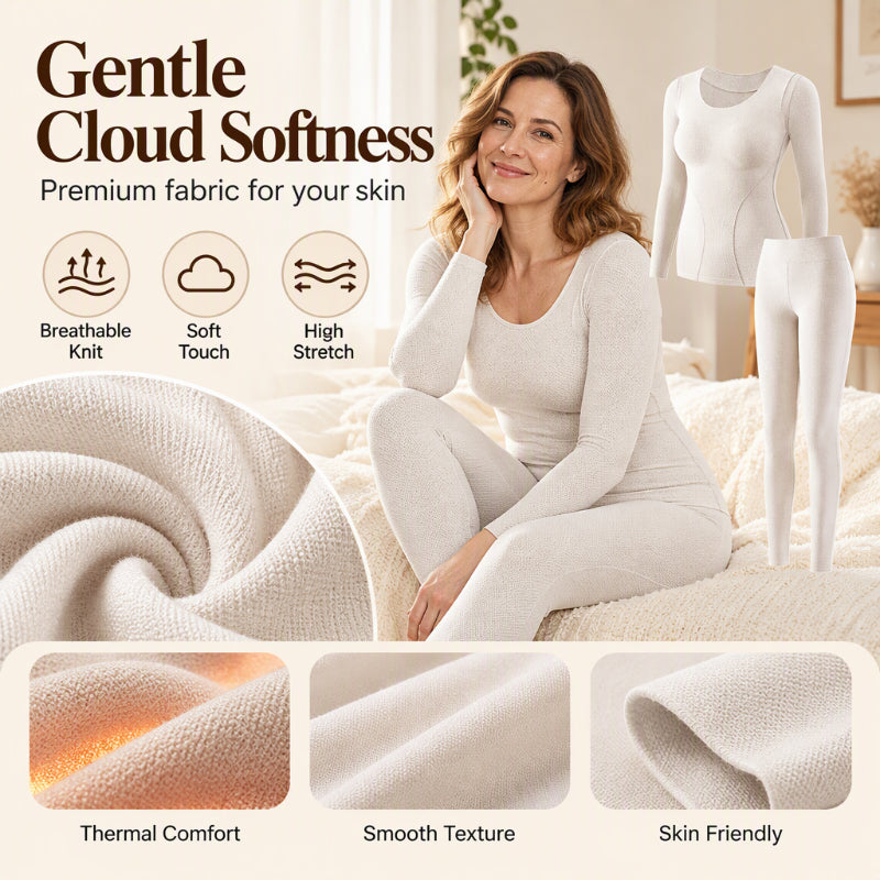 ⏰ Seasonal changeover sale: 50% off – quality at half the price! ✨Women's Seamless Self-Heating Thermal Underwear Set