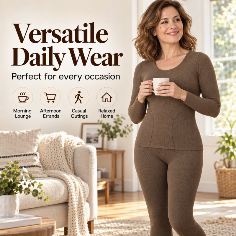 ⏰ Seasonal changeover sale: 50% off – quality at half the price! ✨Women's Seamless Self-Heating Thermal Underwear Set