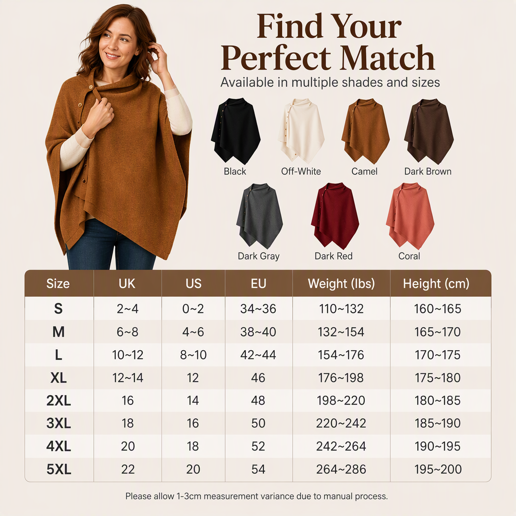 Women's Soft Knit Poncho Shawl