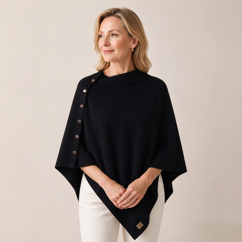 Women's Soft Knit Poncho Shawl