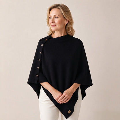 Women's Soft Knit Poncho Shawl