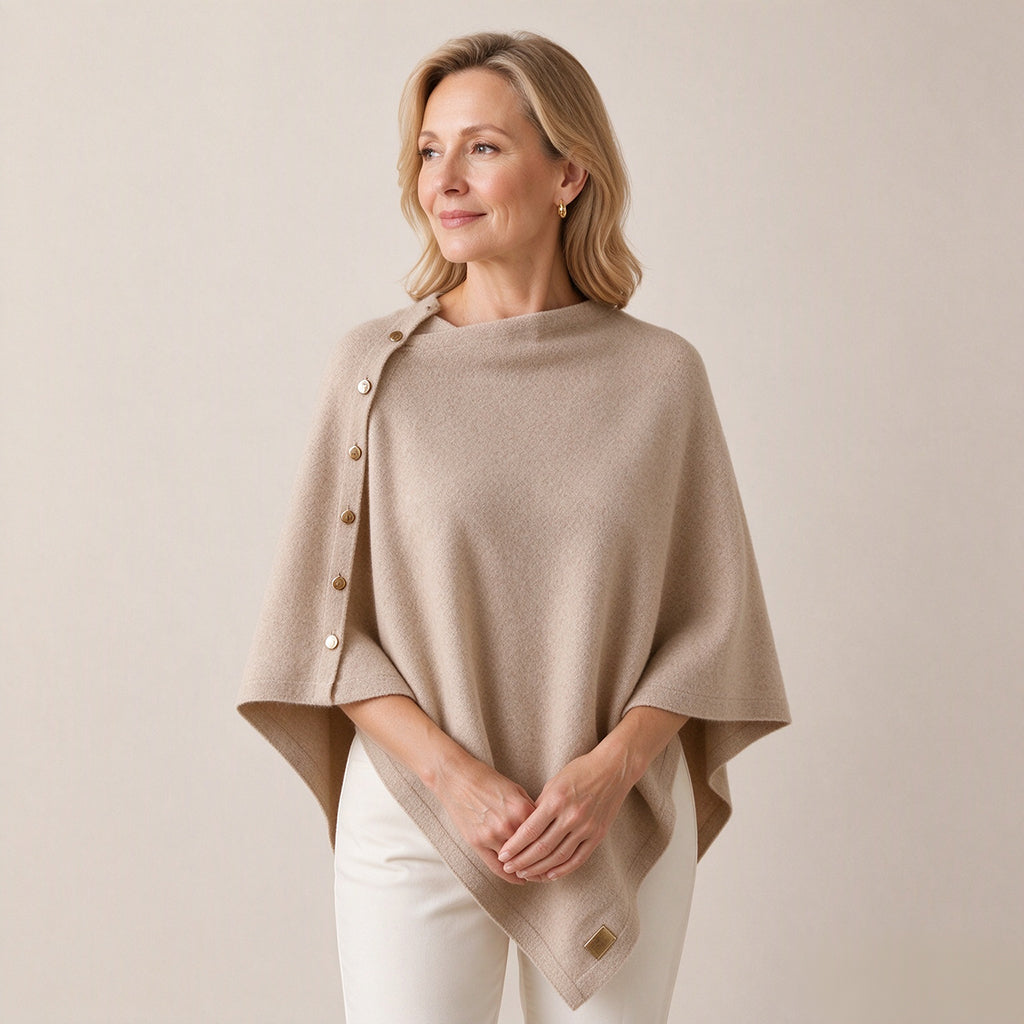 Women's Soft Knit Poncho Shawl