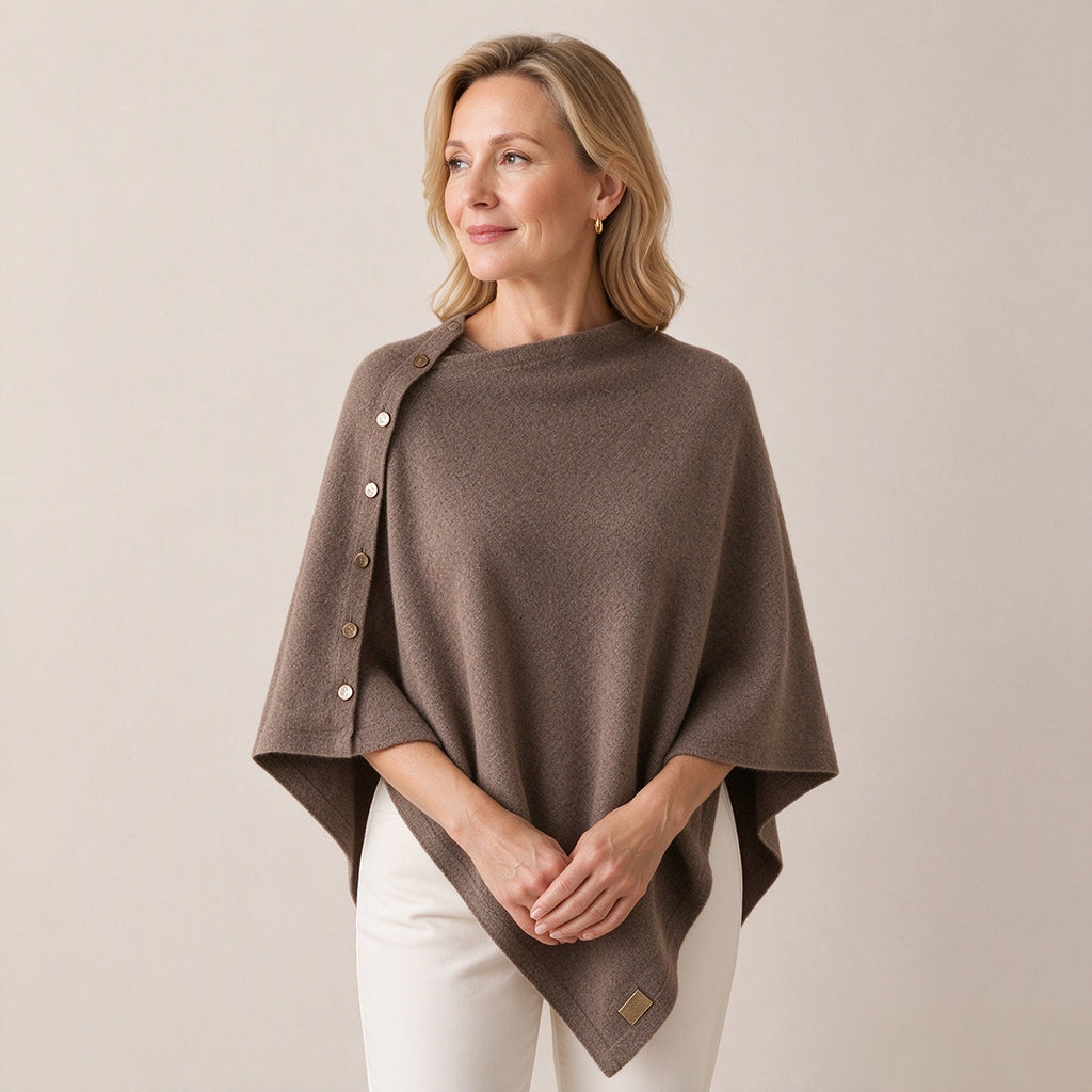Women's Soft Knit Poncho Shawl