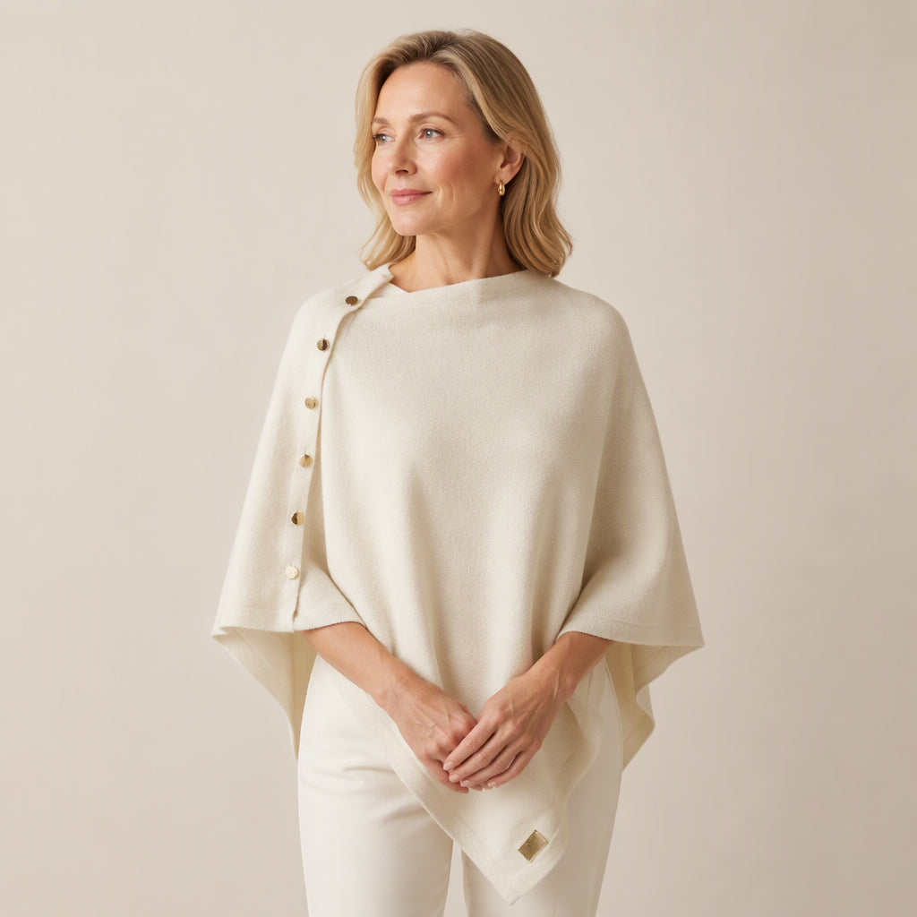 Women's Soft Knit Poncho Shawl