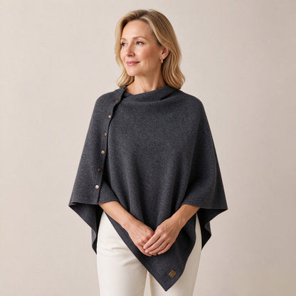 Women's Soft Knit Poncho Shawl