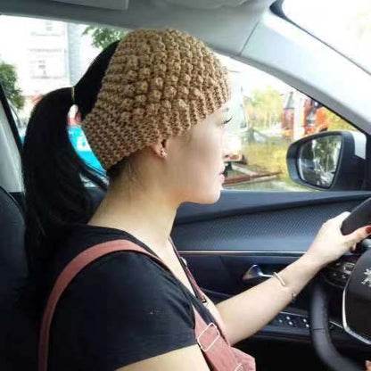 Women Winter Warm Knitted Ear Warmer Headband Wide Floral Hair Accessory