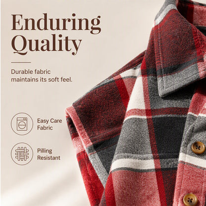 Women's Plaid Button Down Vest Shirt with Pockets