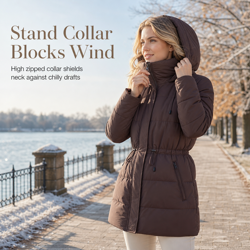 ❄️ Women's Long Hooded Padded Coat