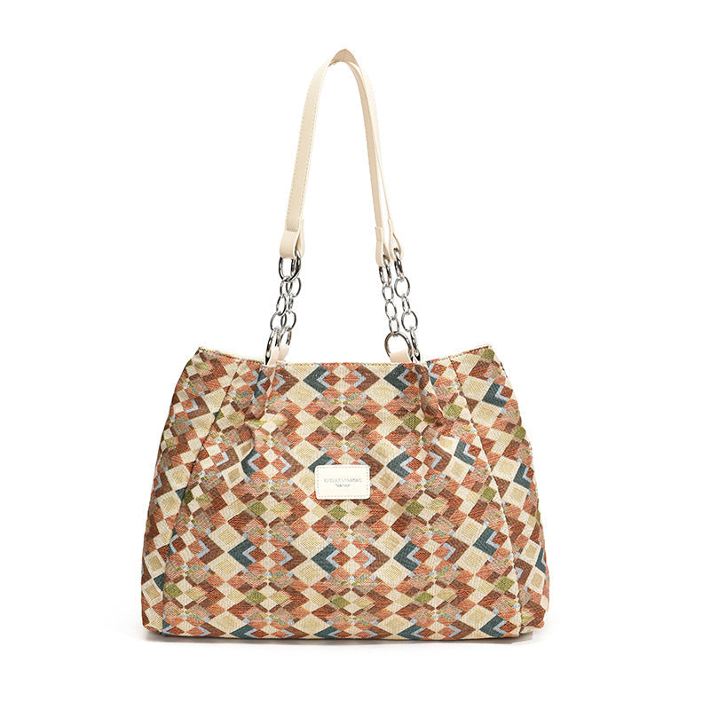 Retro Leopard Print Tote Bag for Women