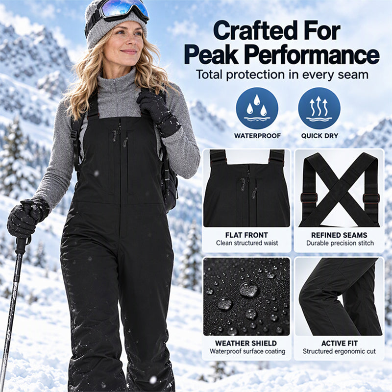 ❄️ Stay Dry, Full-Coverage Snow Protection | Unisex Waterproof Ski Bib Pants