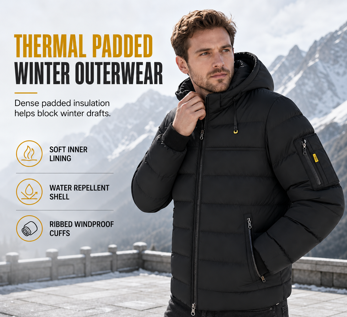 Men's Casual Winter Short Cotton-Padded Warm Insulated Coat⚡𝙁𝙧𝙚𝙚 𝙎𝙝𝙞𝙥𝙥𝙞𝙣𝙜