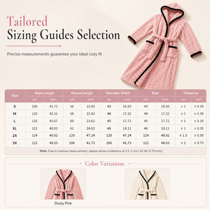 Thick Long Sleeve Knit Plush Bathrobe