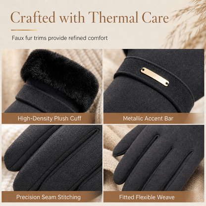 🌸Hot Sale 50% OFF💖Women's Winter Thermal Touchscreen Gloves Windproof Warm Gloves for Outdoor Cycling and Driving