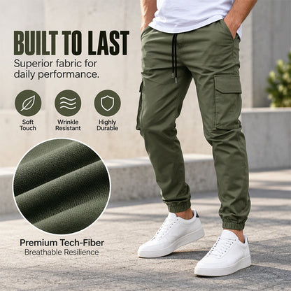 Men's Casual Outdoor Cargo Pants with Drawstring