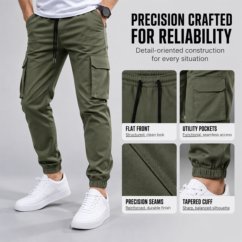 Men's Casual Outdoor Cargo Pants with Drawstring