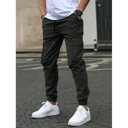 Men's Casual Outdoor Cargo Pants with Drawstring