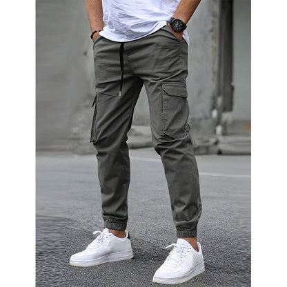 Men's Casual Outdoor Cargo Pants with Drawstring