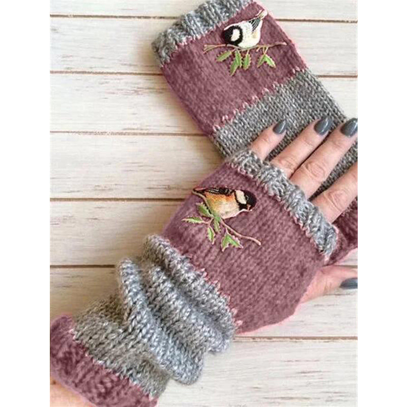 ❄️Black Friday Sale 50% OFF!!🐱Winter Warm Half Finger Knitted Gloves