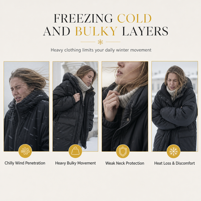 Women's Winter Short Hooded Padded Coat with Fur Collar
