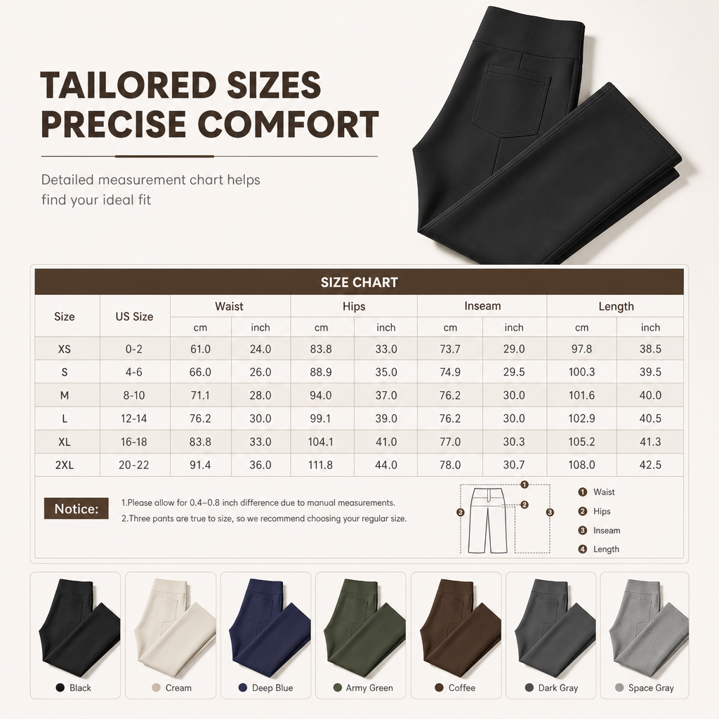 Women's High Waisted Stretch Dress Pants Business Casual Work Trousers for Office