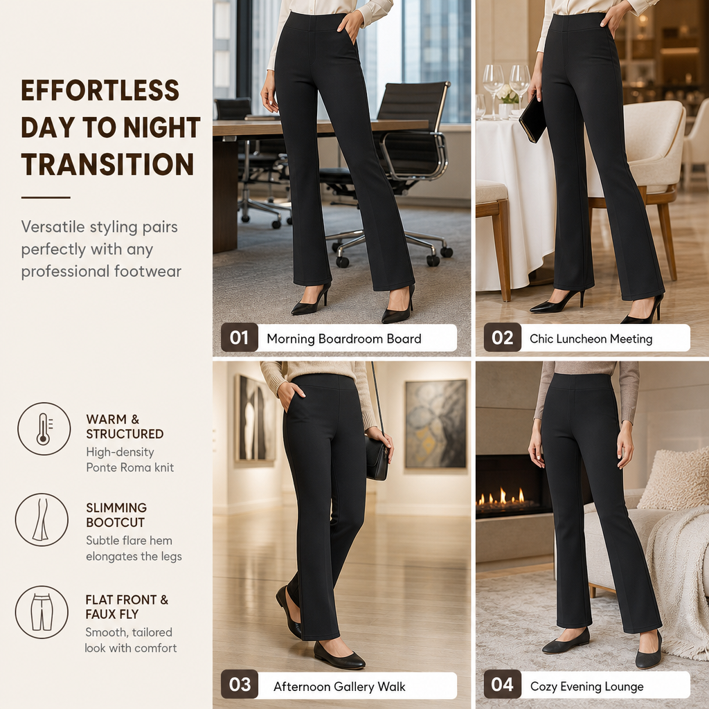 Women's High Waisted Stretch Dress Pants Business Casual Work Trousers for Office