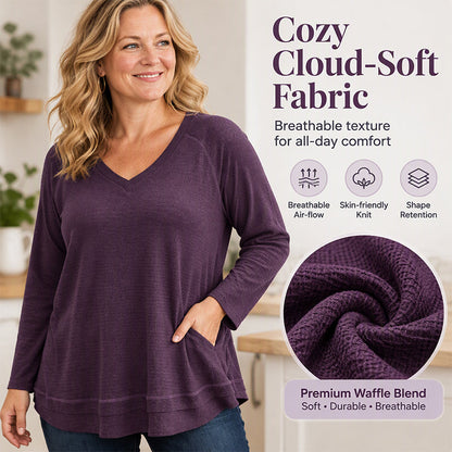 Women's Textured Stitch Raglan Sleeve Sweatshirt