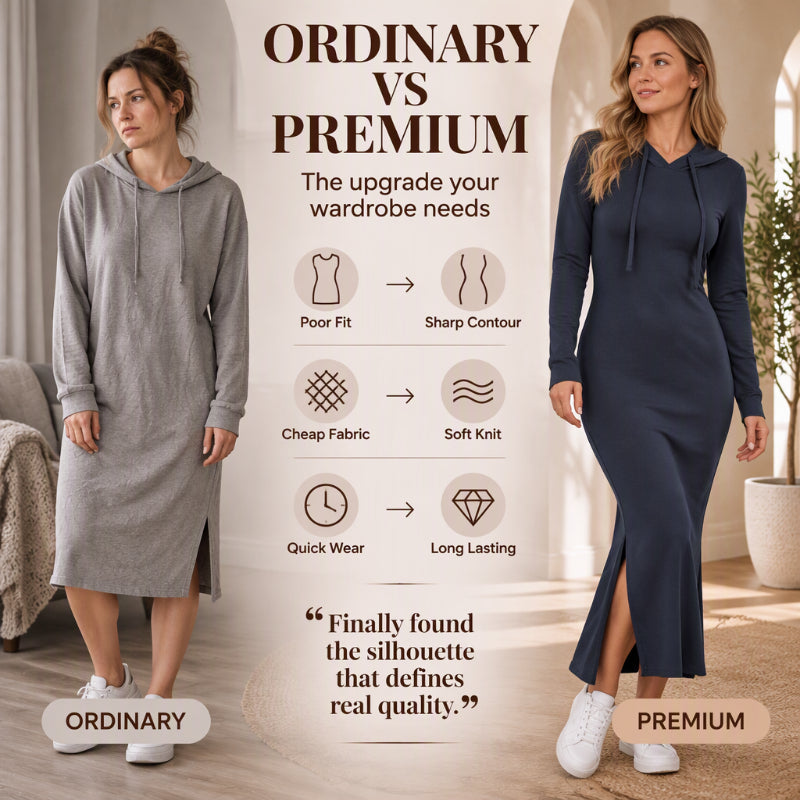 Women's Slim-Fit Hooded Bodycon Dress