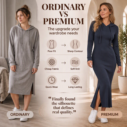 Women's Slim-Fit Hooded Bodycon Dress