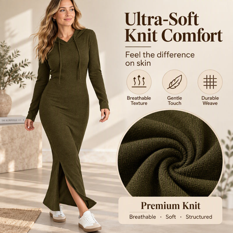 Women's Slim-Fit Hooded Bodycon Dress
