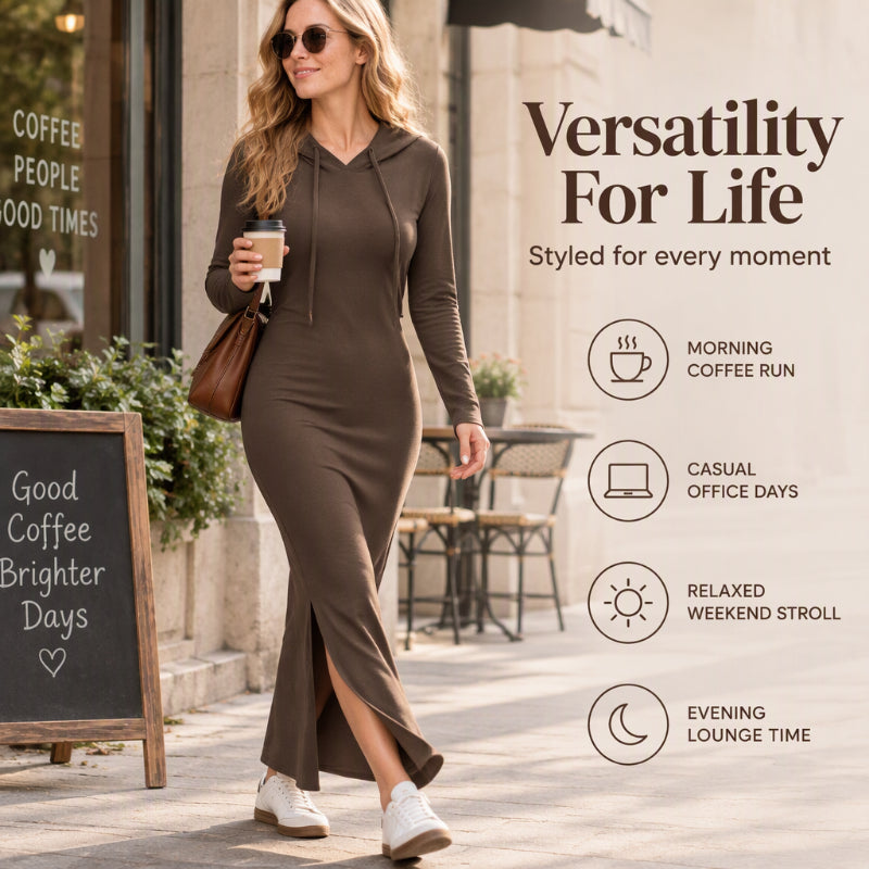Women's Slim-Fit Hooded Bodycon Dress