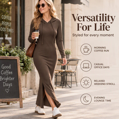 Women's Slim-Fit Hooded Bodycon Dress