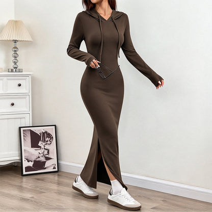 Women's Slim-Fit Hooded Bodycon Dress