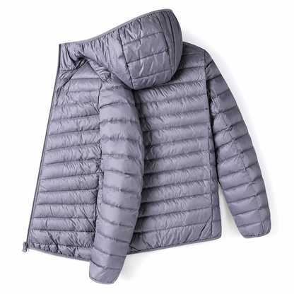 Men's Lightweight Hooded Cotton Padded Solid Color Autumn Winter Short Coat🔥