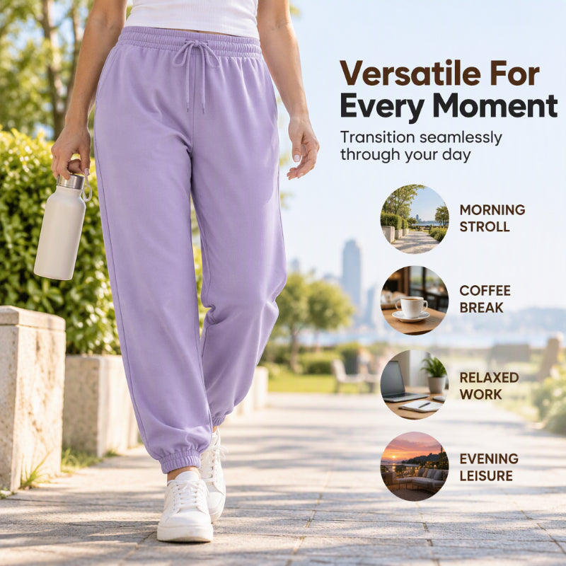 🏃 Move-Ready Comfort, Personalized Waist Fit | Women's Casual Athletic Joggers with Drawstring