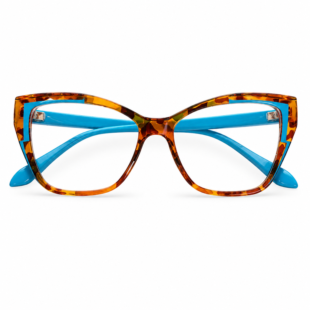 😎Cyberpunk Cat Eye Blue Light Blocking Glasses for Women Trendy Photochromic Clear Lens Eyeglasses