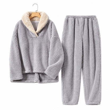 ✨ Men & Women's Sherpa Pajama Set: Thick, Double-Sided Plush & Cloud Soft ☁️
