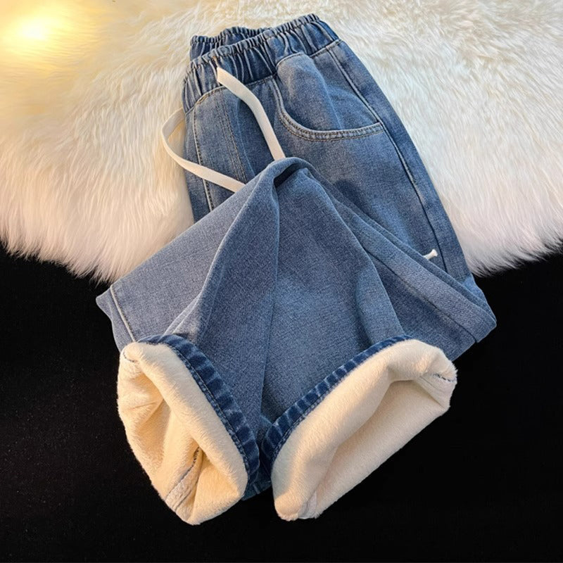 Women's Warm-Lined Straight-Leg Denim Jeans