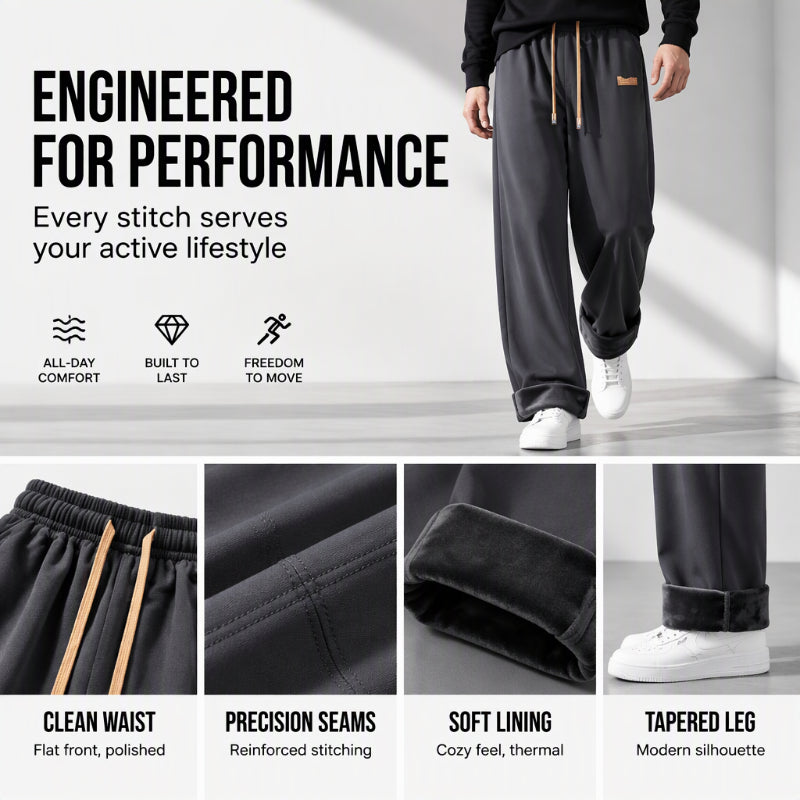 Men's Winter Thermal Straight Leg Pants