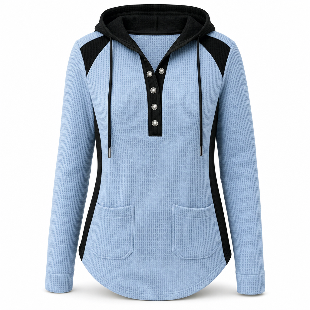 Women's Casual Knit V-Neck Sweatshirt