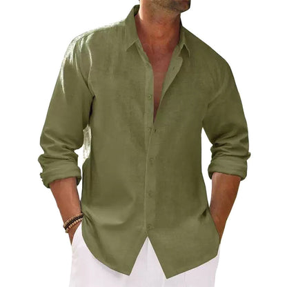 Men's Casual Lightweight Breathable Linen Shirt