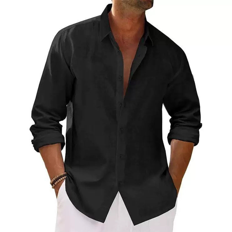 Men's Casual Lightweight Breathable Linen Shirt